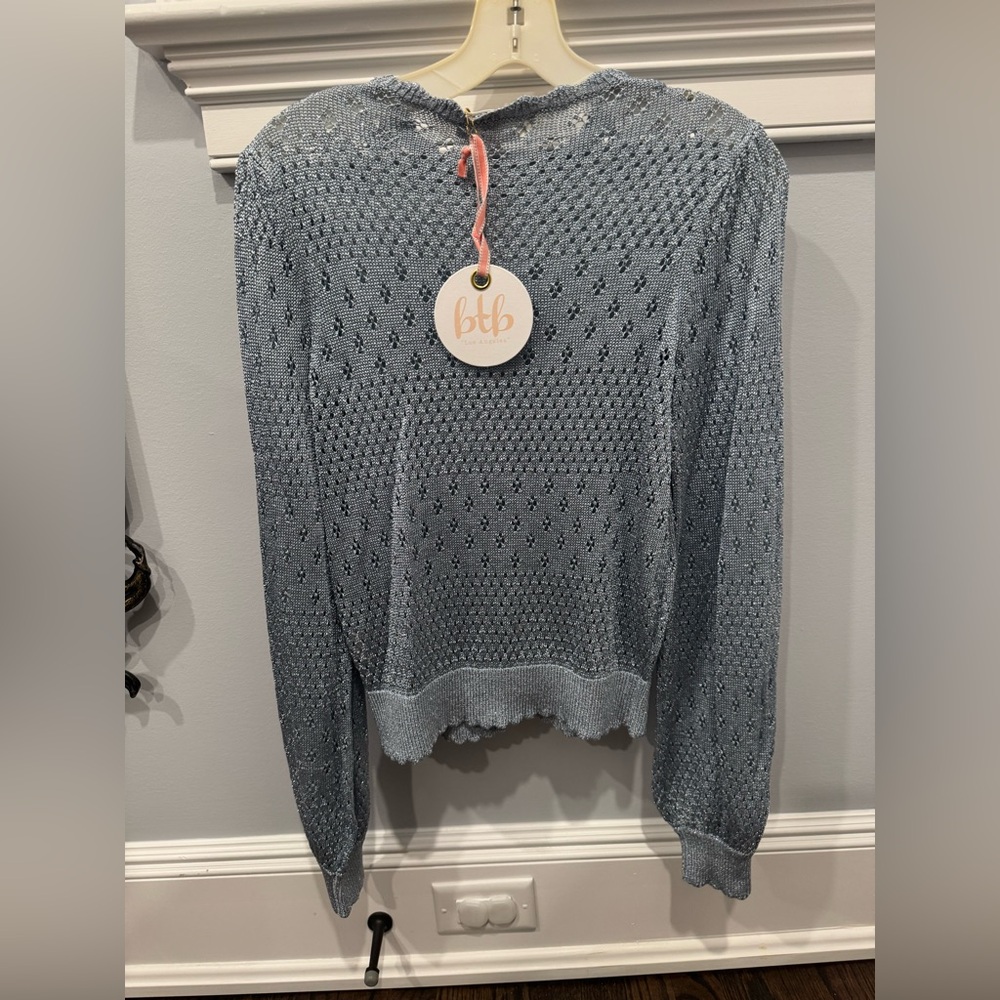 BtB Blue Textured Sweater - Picture 4 of 5